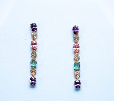 Celeste Sparkle Drop Earrings – Sterling Silver S925 - Image 3