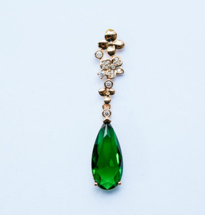 Emerald Grace Drop Earrings – Sterling Silver S925 - Image 4