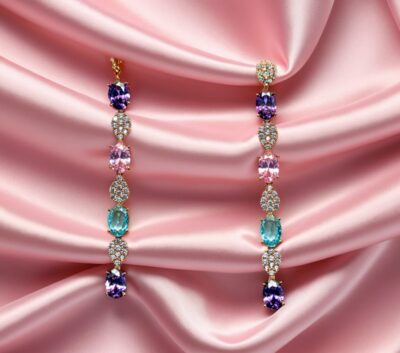 Celeste Sparkle Drop Earrings – Sterling Silver S925
