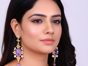 Amethyst Garden Luxe Earrings – Sterling Silver S925